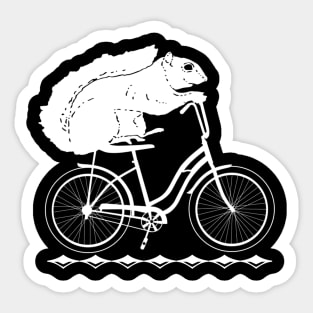 Squirrel Biker Sticker